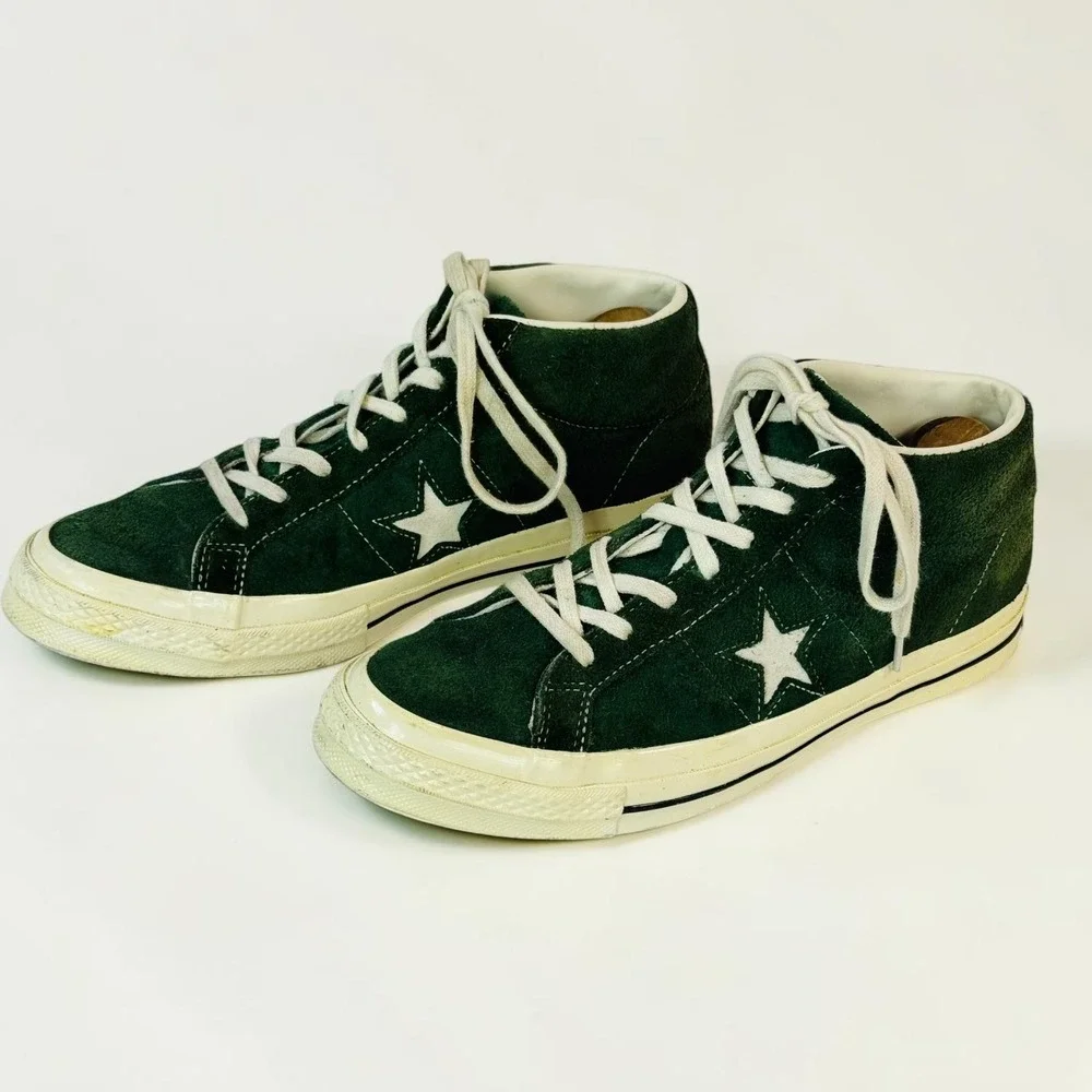 Converse One Star Mid Shadow Fir Green Suede Sneakers Men's 9.5 157700C
